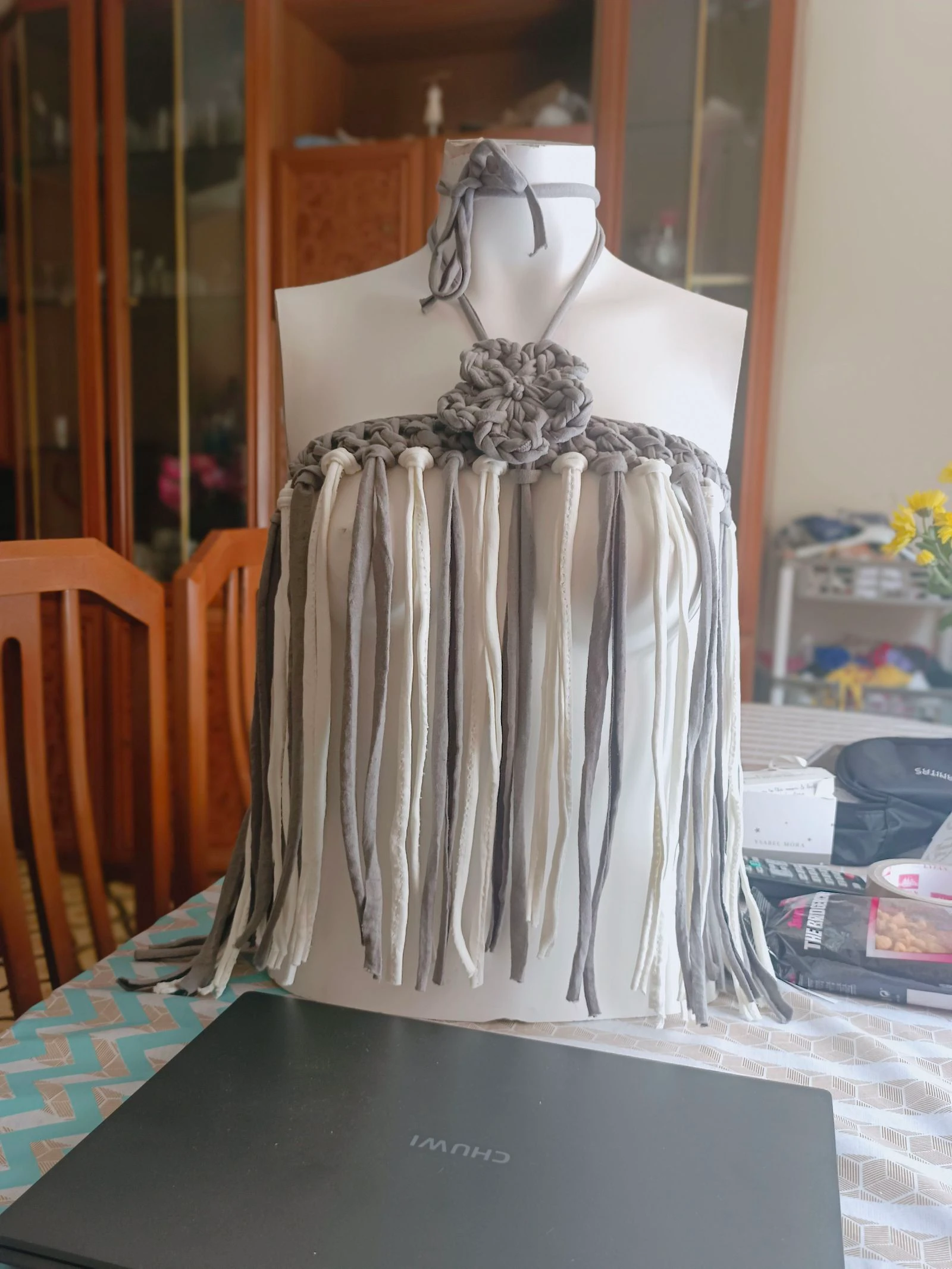 Halter boho chic tela perfurada – photo 5